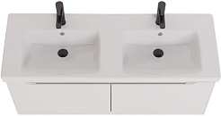 Dreja Мебель для ванной W 125 с зеркальным шкафом подвесная белая – фотография-8